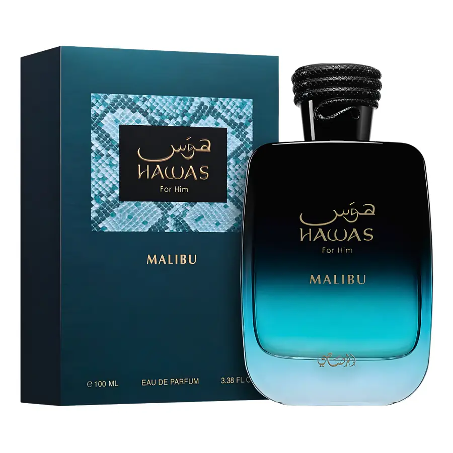 Caja de Rasasi Hawas Malibu, 100 ml